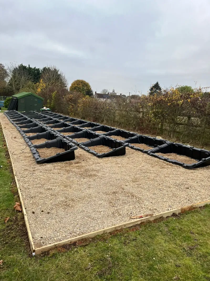 A discreet, low-profile ground-mount array